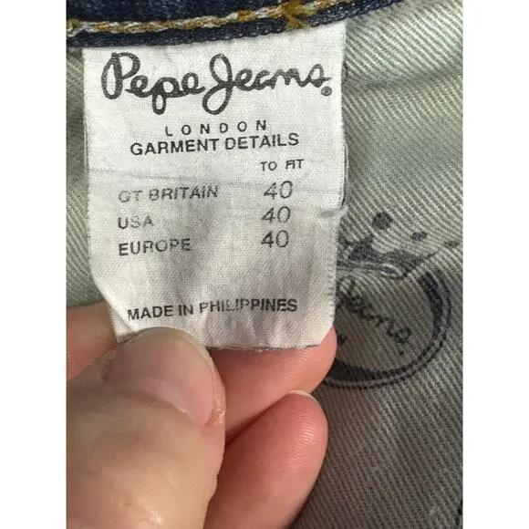 Vintage Y2K Pepe Jeans London Men's 7(UK)3 Denim Shorts - Size 40x14 - Picture 6 of 6